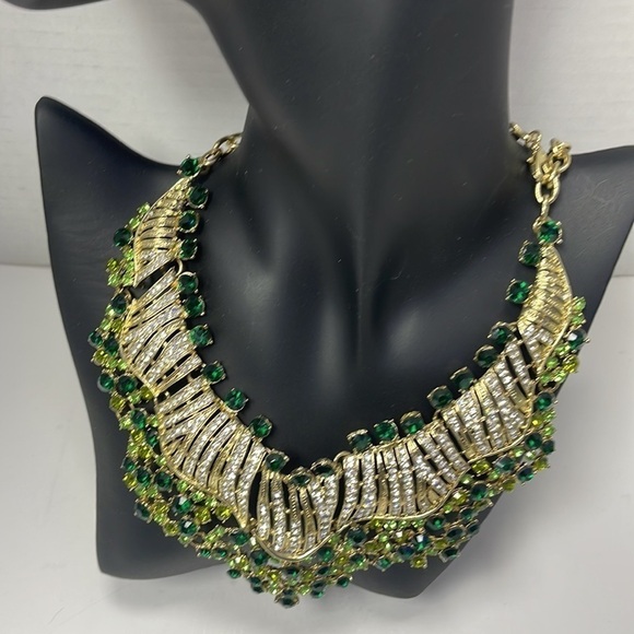 GREEN Diamond Necklace Set NEW - Picture 5 of 11